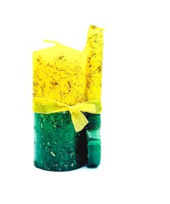 Velón de Doble Llave de la Suerte visto de frente