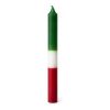Vela tricolor San Jorge Abre Caminos verde, blanca y roja de 20x2 cm