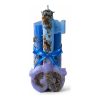 Velón Llave del Poder Mental azul preparado con hierbas y lazo